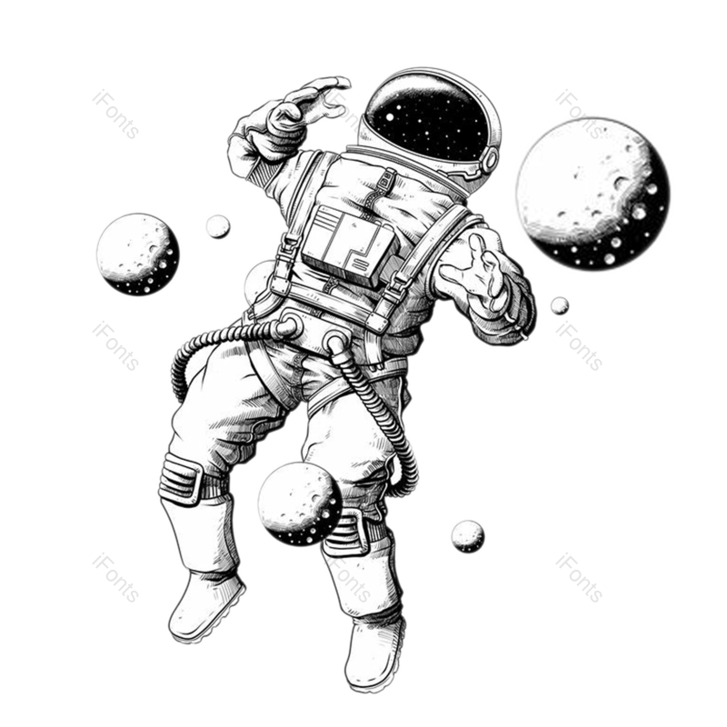 卡通星星图片,卡通宇航员元素,星球PNG,卡通星球免抠素材